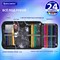 Пенал BRAUBERG с наполнением, 1 отделение, 1 откидная планка, 24 предмета, 21х14 см, "Fireball", 270723 270723