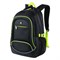 Рюкзак BRAUBERG HIGH SCHOOL универсальный, 3 отделения, "Акцент", черный/салатовый, 46х31х18 см, 270761 270761