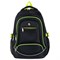 Рюкзак BRAUBERG HIGH SCHOOL универсальный, 3 отделения, "Акцент", черный/салатовый, 46х31х18 см, 270761 270761