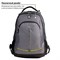 Рюкзак BRAUBERG DELTA универсальный, 2 отделения, серый, "Lime insert", 49х33х18 см, 225293 225293
