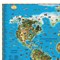 Карта настенная для детей "Мир", размер 116х79 см, ламинированная, 629, 450 123141