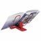 Подставка для книг и учебников BRAUBERG LINE+, металлическая, красная, европодвес, 238070 238070