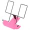 Подставка для книг и учебников BRAUBERG LINE, металлическая, розовая, европодвес, 238215 238215