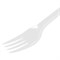 Вилка одноразовая пластиковая 165 мм, белая, КОМПЛЕКТ 100 шт., СТАНДАРТ, LAIMA, 603078 603078