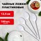 Ложка чайная одноразовая пластиковая 125 мм, белая, КОМПЛЕКТ 100 шт., БЮДЖЕТ, LAIMA, 600948 600948