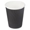 Стакан одноразовый бумажный 300/408 мл, D 90 мм, 40 шт., двухслойный для холодного/горячего, Impresso Black Wave, СКАНДИПАКК, -2406, 771W1200-2406 606904