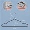 Вешалки-плечики для одежды, размер 48-50, металл, антискользящие, КОМПЛЕКТ 10 шт., черные, BRABIX PREMIUM, 608467 608467