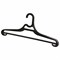 Вешалка-плечики р.52-54, пластик, плоская, перекладина, крючки для бретелей, черная, BRABIX, 601655 601655