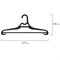 Вешалка-плечики р.52-54, пластик, плоская, перекладина, крючки для бретелей, черная, BRABIX, 601655 601655
