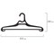 Вешалка-плечики р.46-48, пластик, плоская, перекладина, крючки для бретелей, черная, BRABIX, 601654 601654