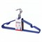 Вешалки-плечики, размер 48-50, КОМПЛЕКТ 10 шт., металл/ПВХ, перекладина, цвет синий, BRABIX "Стандарт", 601166 601166