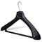 Вешалка-плечики, размер 50-52, пластик, анатомическая, перекладина, крючки для бретелей, черный, С041 601185