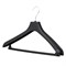 Вешалка-плечики, размер 48-50, пластик, анатомическая, перекладина, крючки для бретелей, черный, С024/С044 601186