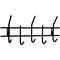 Вешалка настенная "Стандарт 2/5", 220х475х95 мм, 5 крючков, металл, черная 601094