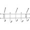 Вешалка настенная "Стандарт 2/5", 220х475х95 мм, 5 крючков, металл, белая 601095