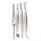 Набор пинцетов из нержавеющей стали, 4 предмета, SPARTA, блистер, 914845 670577