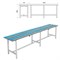 Скамья пластиковая влагостойкая на металлокаркасе "СТ 4П", 2000х350х460 мм, регулируемые опоры, каркас металлический серый, сиденье пластик 532645
