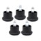 Опоры стационарные (глайдеры) для кресла, комплект 5 шт., пластиковые, шток d - 11 мм, цвет черный 531475