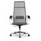 Кресло офисное МЕТТА "К-7" хром, прочная сетка, сиденье и спинка регулируемые, серое 532466