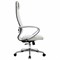 Кресло офисное МЕТТА "К-31" хром, экокожа, сиденье и спинка мягкие, белое 532478