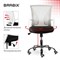 Кресло BRABIX "Wings MG-306", пластик белый, хром, сетка, серое/черное, 532010 532010