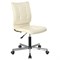 Кресло BRABIX "Stream MG-314", без подлокотников, пятилучие серебристое, экокожа, бежевое, 532078 532078