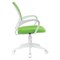 Кресло BRABIX "Fly MG-396W", с подлокотниками, пластик белый, сетка, салатовое, 532403, MG-396W_532403 532403