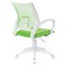 Кресло BRABIX "Fly MG-396W", с подлокотниками, пластик белый, сетка, салатовое, 532403, MG-396W_532403 532403