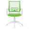 Кресло BRABIX "Fly MG-396W", с подлокотниками, пластик белый, сетка, салатовое, 532403, MG-396W_532403 532403
