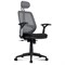 Кресло BRABIX "Saturn ER-400", с подголовником, комбинированное, черное/серое, 530871 530871
