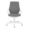 Кресло CH-W545, с подлокотниками, пластик белый, ткань, серое, 1409522 532663