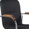 Кресло BRABIX "Samba CF-103", хром каркас, накладки "орех", кожзам черный, собрано, 532756 532756