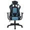 Кресло компьютерное BRABIX "GT Racer GM-100", две подушки, ткань, черное/голубое, 531818 531818
