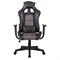 Кресло компьютерное BRABIX "GT Racer GM-100", две подушки, ткань, экокожа, черное/коричневое, 531819 531819