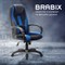 Кресло компьютерное BRABIX PREMIUM "Rapid GM-102", экокожа/ткань, черное/синее, 532106 532106