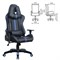 Кресло компьютерное BRABIX "GT Carbon GM-120", две подушки, экокожа, черное/синее, 531930 531930