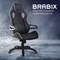 Кресло компьютерное BRABIX "Techno Pro GM-003", экокожа, черное/серое, вставки серые, 531814 531814