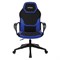 Кресло компьютерное BRABIX "Alpha GM-018", ткань/экокожа, черное/синее, 532638, GM-018_532638 532638