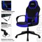 Кресло компьютерное BRABIX "Alpha GM-018", ткань/экокожа, черное/синее, 532638, GM-018_532638 532638