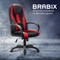 Кресло компьютерное BRABIX PREMIUM "Rapid GM-102", экокожа/ткань, черное/красное, 532107 532107