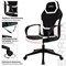 Кресло компьютерное BRABIX "Alpha GM-018", ткань/экокожа, черное/белое, 532640, GM-018_532640 532640