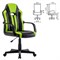 Кресло компьютерное BRABIX "Stripe GM-202", экокожа, черное/зеленое, 532511 532511