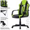 Кресло компьютерное BRABIX "Stripe GM-202", экокожа, черное/зеленое, 532511 532511