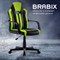 Кресло компьютерное BRABIX "Stripe GM-202", экокожа, черное/зеленое, 532511 532511