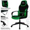 Кресло компьютерное BRABIX "Alpha GM-018", ткань/экокожа, черное/зеленое, 532639, GM-018_532639 532639