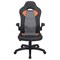 Кресло компьютерное BRABIX "Skill GM-005", откидные подлокотники, экокожа, черное/оранжевое, 532495 532495