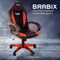 Кресло компьютерное BRABIX "Blaze GM-162", TW/экокожа, черное/красное, 532580, 7083508 532580
