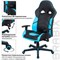 Кресло компьютерное BRABIX "Storm GM-006", регулируемые подлокотники, экокожа, черное/голубое, 532501 532501
