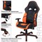 Кресло компьютерное BRABIX "Storm GM-006", регулируемые подлокотники, экокожа, черное/оранжевое, 532502 532502