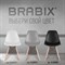 Стулья BRABIX "Eames CF-010", КОМПЛЕКТ 4 шт., пластик черный, опоры дерево/металл, 532631, 2033A 532631